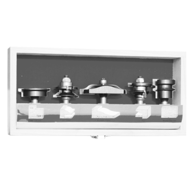 Grey 5pc TCT Router Bit Set Kitchen Door Router Cutter Sets