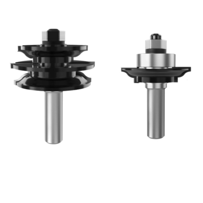 2 PCS Ogee Rail And Stile Router Bits For Cabinet Doors With Glass Inserts