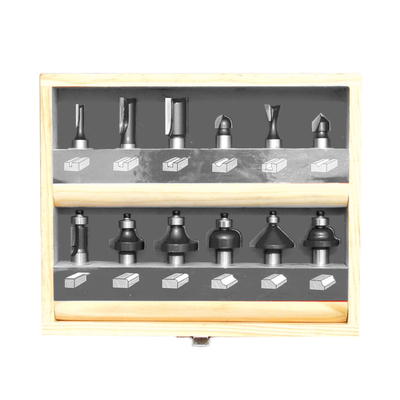Shank 8mm 12pcs Router Bit Set Professional Woodworker Router Bit Set