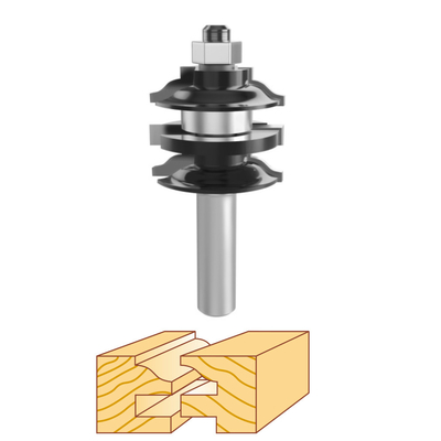 1/2 Shank Stacked Rail And Stile Router Bits For Interior Doors