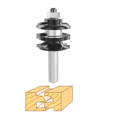1/2 Shank Stacked Rail And Stile Router Bits For Interior Doors