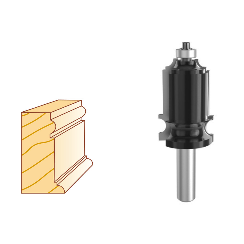 Imperial Size Architectural Molding Bits For Furniture Moldings And Trim 12mm Shank